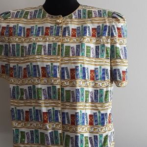 Maggy London Petites 100% Silk Jacket Size 14P